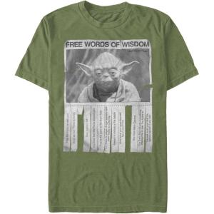 image:imageStar Wars Mens Vintage Inspired Graphic Tees TShirt Words of WisdomMilitary Green