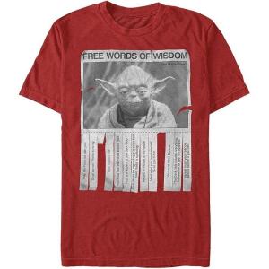 image:imageStar Wars Mens Vintage Inspired Graphic Tees TShirt Words of WisdomRed