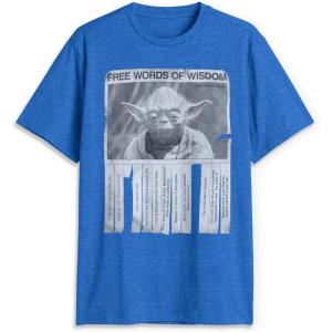 image:imageStar Wars Mens Vintage Inspired Graphic Tees TShirt Words of WisdomRoyal Blue Heather