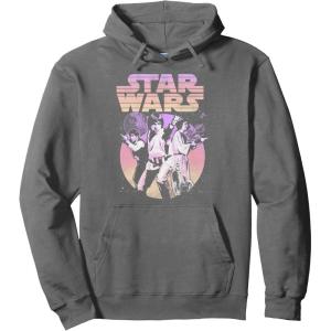 image:imageStar Wars Retro Gradient Group Poster Pullover HoodieAsphalt Grey
