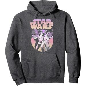 image:imageStar Wars Retro Gradient Group Poster Pullover HoodieDark Heather Grey