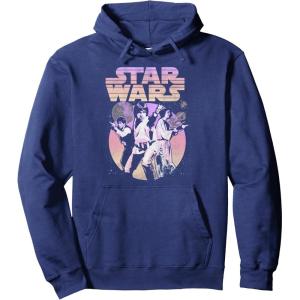 image:imageStar Wars Retro Gradient Group Poster Pullover HoodieNavy Blue