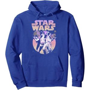 image:imageStar Wars Retro Gradient Group Poster Pullover HoodieRoyal Blue