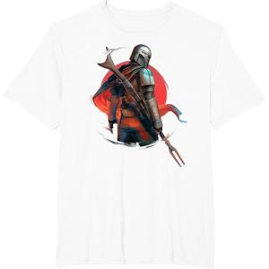 image:imageStar Wars The Mandalorian Battle Ready Bounty Hunter TShirtWhite