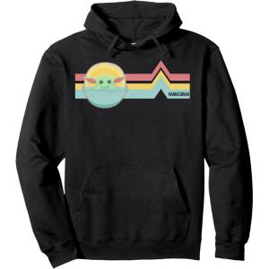 image:imageStar Wars The Mandalorian The Child Rainbow Chest Lines Pullover HoodieBlack