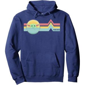 image:imageStar Wars The Mandalorian The Child Rainbow Chest Lines Pullover HoodieNavy Blue