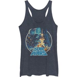 image:imageStar Wars Womens Officially Licensed Vintage Victory Juniors Racerback TankNavy Blue Heather