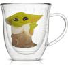image:imageJoyJolt Mandalorian Mystic Grogu 135oz Coffee Mug Double Wall Mug Set of 2 Large Espresso Cups Cappuccino or Latte Cup Mandalorian Star Wars Mugs Glass Coffee Cup Insulated Coffee Mug