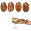 image:imagePICNIC TIME Star Wars Dark Side Wine Appetizer Plate Set of 4 with Glass Holder Acacia Wood Cocktail Plates for Cheese Charcuterie and Entertaining with Helmet Designs Acacia WoodDisney The Winnie the Pooh  Acacia Wood