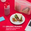 image:imagePyrex Platinum Silicone 4Pc Storage Set 2 Reusable Sandwich Bags 2 Reusable HalfGallon Freezer Bags NonToxic BPAFree Airtight amp LeakProof Microwave Freezer Safe Star Wars2pk Red
