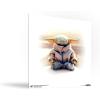 image:imageTrends International Gallery Pops Star Wars The Mandalorian  Mando and Grogu Wall Art Bundle 3Pack Wall Poster 12 x 12 Black Frame VersionWhite Framed Version
