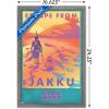 image:imageTrends International Star Wars Jakku  Escape from Jakku Wall Poster 34L x 224W White Framed VersionBarnwood Framed Version