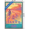 image:imageTrends International Star Wars Jakku  Escape from Jakku Wall Poster 34L x 224W White Framed VersionBarnwood Framed Version