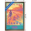 image:imageTrends International Star Wars Jakku  Escape from Jakku Wall Poster 34L x 224W White Framed VersionBronze Framed Version