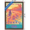image:imageTrends International Star Wars Jakku  Escape from Jakku Wall Poster 34L x 224W White Framed VersionMahogany Framed Version