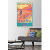 image:imageTrends International Star Wars Jakku  Escape from Jakku Wall Poster 34L x 224W White Framed VersionPremium Print and Beechwood Hanger Bundle