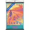 image:imageTrends International Star Wars Jakku  Escape from Jakku Wall Poster 34L x 224W White Framed VersionPremium Print and Black Hanger Bundle