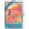 image:imageTrends International Star Wars Jakku  Escape from Jakku Wall Poster 34L x 224W White Framed VersionSilver Framed Version