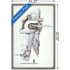 image:imageTrends International Star Wars Saga  Boba Fett  Ship Wall Poster 34L x 224W Premium Unframed VersionBarnwood Framed Version