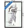 image:imageTrends International Star Wars Saga  Boba Fett  Ship Wall Poster 34L x 224W Premium Unframed VersionBlack Framed Version