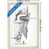 image:imageTrends International Star Wars Saga  Boba Fett  Ship Wall Poster 34L x 224W Premium Unframed VersionBlonde Framed Version