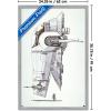 image:imageTrends International Star Wars Saga  Boba Fett  Ship Wall Poster 34L x 224W Premium Unframed VersionGray Framed Version
