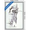 image:imageTrends International Star Wars Saga  Boba Fett  Ship Wall Poster 34L x 224W Premium Unframed VersionGray Framed Version