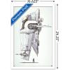 image:imageTrends International Star Wars Saga  Boba Fett  Ship Wall Poster 34L x 224W Premium Unframed VersionWhite Framed Version