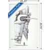 image:imageTrends International Star Wars Saga  Boba Fett  Ship Wall Poster 34L x 224W Premium Unframed VersionWhite Framed Version