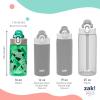image:imageZak Designs Baby Yoda Kids Durable Plastic Spout Cover And Builtin Carrying Loop LeakProof Water Design For Travel 16oz 2pc Set Grogu Bottle 2pk Star WarsJurassic World Green and Blue