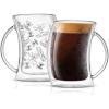 image:imageJoyJolt TIE Fighter Insulated Coffee Mug with Handle 2oz 2 Star Wars Mug Coffee Cups Espresso Cups Tea Cup or Hot Chocolate Glass Cups Borosilicate Glass Mug Double Wall Glass Coffee Mugs Set