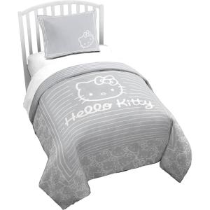 image:imageJay Franco Kids Duvet Cover Set with Sham amp Pillowcase  UltraSoft Linen Feel Bedding for Room Decor Cover ONLY Comforter NOT Included White  Star Wars 3 Piece KingGray  Hello Kitty