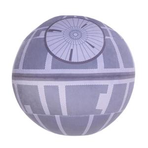 image:imageNoJo Star Wars Death Star Shaped Gray and White Plush Decorative Throw Pillow