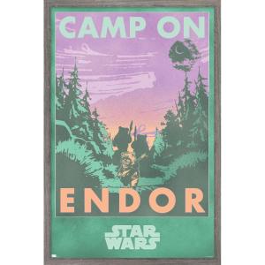 image:imageStar Wars Endor  Camp On Endor Wall Poster 34L x 224W Premium Unframed VersionBarnwood Framed Version