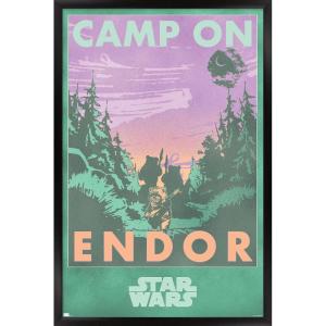 image:imageStar Wars Endor  Camp On Endor Wall Poster 34L x 224W Premium Unframed VersionBlack Framed Version