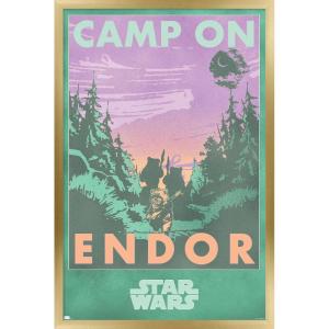 image:imageStar Wars Endor  Camp On Endor Wall Poster 34L x 224W Premium Unframed VersionGold Framed Version