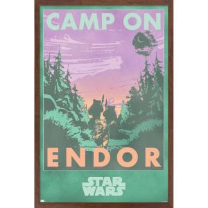 image:imageStar Wars Endor  Camp On Endor Wall Poster 34L x 224W Premium Unframed VersionMahogany Framed Version