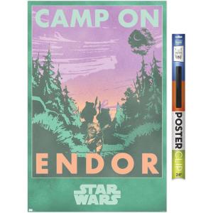 image:imageStar Wars Endor  Camp On Endor Wall Poster 34L x 224W Premium Unframed VersionPremium Poster  Clip Bundle