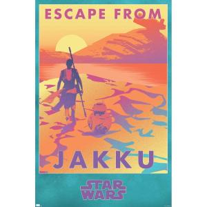 image:imageTrends International Star Wars Jakku  Escape from Jakku Wall Poster 34L x 224W White Framed VersionPremium Unframed Version