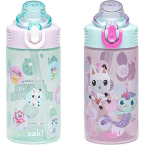 image:imageZak Designs Baby Yoda Kids Durable Plastic Spout Cover And Builtin Carrying Loop LeakProof Water Design For Travel 16oz 2pc Set Grogu Bottle 2pk Star WarsGabbys Dollhouse The Gabby Cats