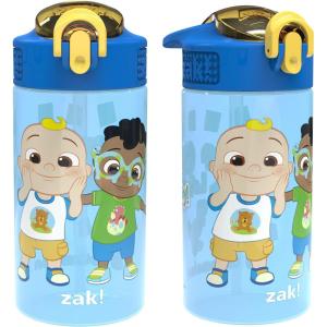 image:imageZak Designs Baby Yoda Kids Durable Plastic Spout Cover And Builtin Carrying Loop LeakProof Water Design For Travel 16oz 2pc Set Grogu Bottle 2pk Star WarsCoComelon 2pk