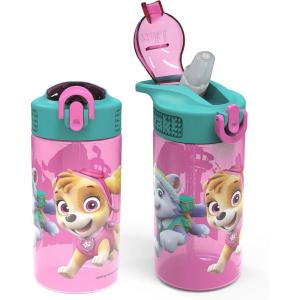 image:imageZak Designs Baby Yoda Kids Durable Plastic Spout Cover And Builtin Carrying Loop LeakProof Water Design For Travel 16oz 2pc Set Grogu Bottle 2pk Star WarsPaw Patrol Skye Bottle 2pk
