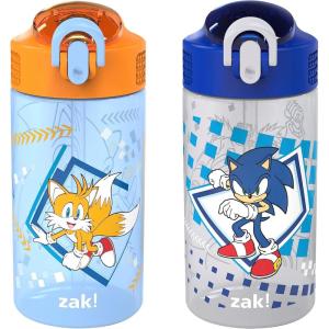 image:imageZak Designs Baby Yoda Kids Durable Plastic Spout Cover And Builtin Carrying Loop LeakProof Water Design For Travel 16oz 2pc Set Grogu Bottle 2pk Star WarsSonic  Tails