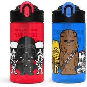 image:imageZak Designs Baby Yoda Kids Durable Plastic Spout Cover And Builtin Carrying Loop LeakProof Water Design For Travel 16oz 2pc Set Grogu Bottle 2pk Star WarsDarth Vader Bottle 2pk