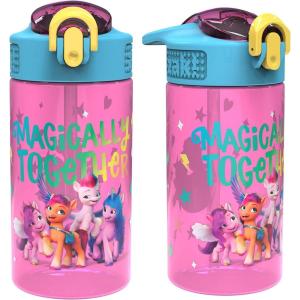 image:imageZak Designs Baby Yoda Kids Durable Plastic Spout Cover And Builtin Carrying Loop LeakProof Water Design For Travel 16oz 2pc Set Grogu Bottle 2pk Star WarsMy Little Pony 2pk