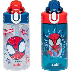 image:imageZak Designs Baby Yoda Kids Durable Plastic Spout Cover And Builtin Carrying Loop LeakProof Water Design For Travel 16oz 2pc Set Grogu Bottle 2pk Star WarsSpidey and His Amazing Friends