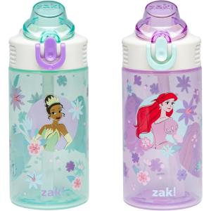 image:imageZak Designs Baby Yoda Kids Durable Plastic Spout Cover And Builtin Carrying Loop LeakProof Water Design For Travel 16oz 2pc Set Grogu Bottle 2pk Star WarsDisney Princess Ariel  Cinderella  Jasmine  Moana  Rapunzel  Tiana