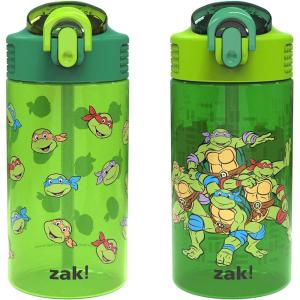 image:imageZak Designs Baby Yoda Kids Durable Plastic Spout Cover And Builtin Carrying Loop LeakProof Water Design For Travel 16oz 2pc Set Grogu Bottle 2pk Star WarsTeenage Mutant Ninja Turtles