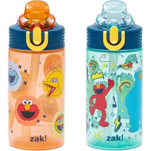 image:imageZak Designs Baby Yoda Kids Durable Plastic Spout Cover And Builtin Carrying Loop LeakProof Water Design For Travel 16oz 2pc Set Grogu Bottle 2pk Star WarsElmo  Friends