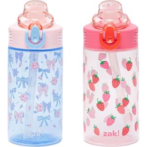 image:imageZak Designs Baby Yoda Kids Durable Plastic Spout Cover And Builtin Carrying Loop LeakProof Water Design For Travel 16oz 2pc Set Grogu Bottle 2pk Star WarsBerry and Bows